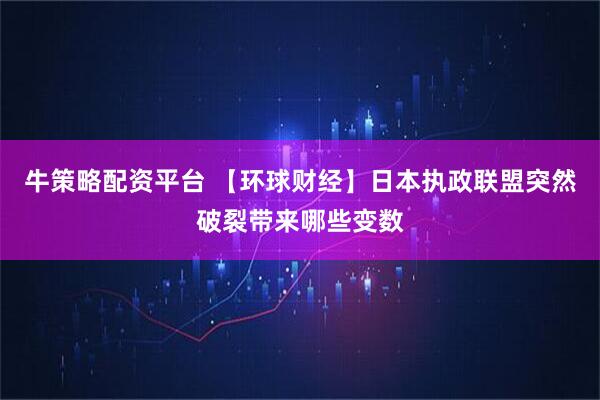 牛策略配资平台 【环球财经】日本执政联盟突然破裂带来哪些变数